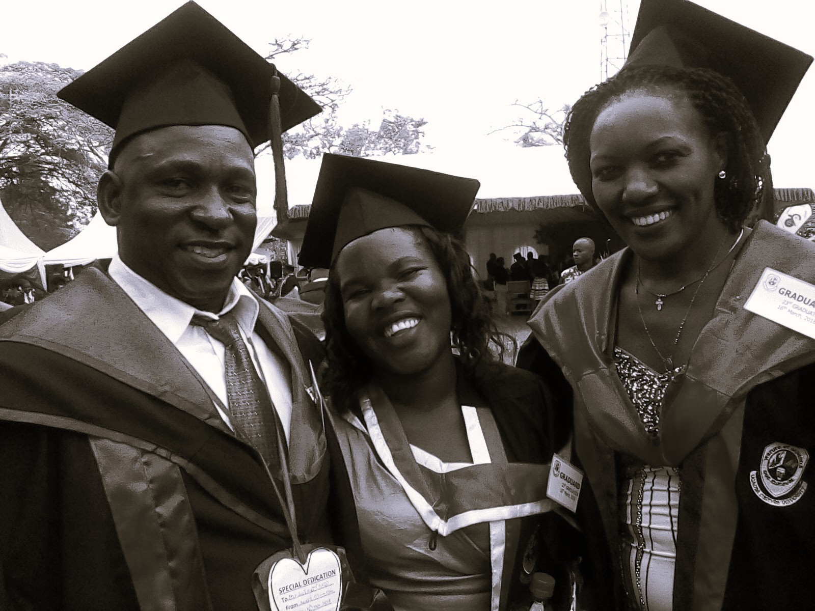Maria celebrating her Master of Information Technology graduation, March 18, 2018.